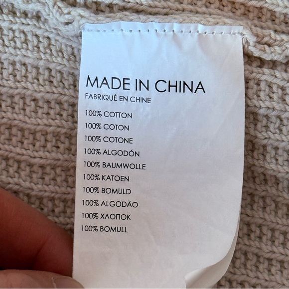 Club Monaco open front knit cardigan long sleeve SZ XS cotton beige - Picture 7 of 9